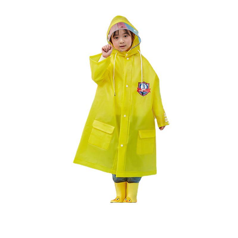 Kids' Academy Style Cartoon Raincoat with Invisible Backpack Feature