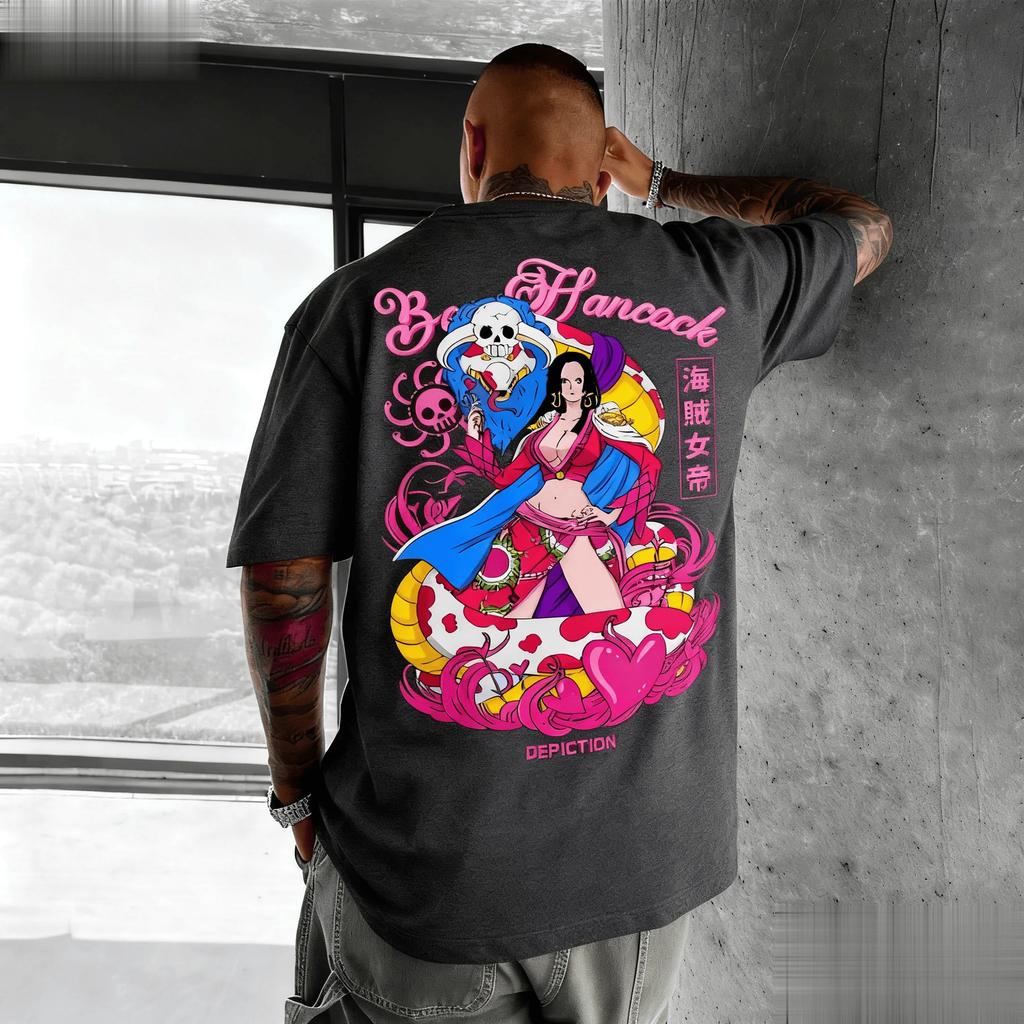 Oversized Vintage Anime One Piece Graphic T Shirt Men Women Short Sleeve Tee Streetwear Casual Top Summer Fashion Y2k Clothes