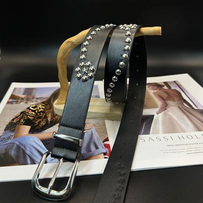 Punk Style Rivet Decorative Pin Buckle Belt Women's Jeans Belt