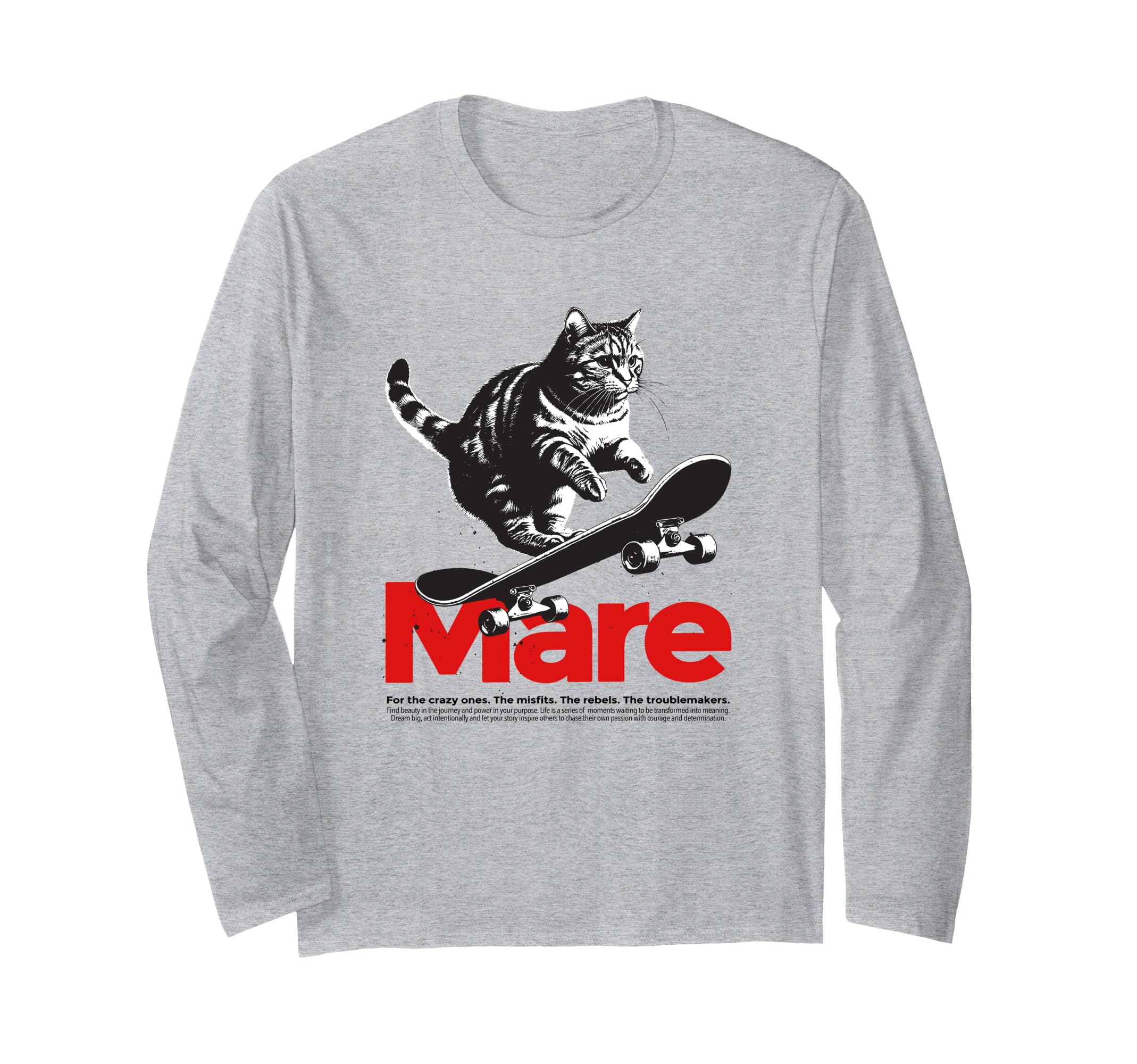 

MARE - Adorable girl name with cute Cat long sleeve T-shirt