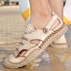 Neue Sommer Männer Sandalen Atmungsaktive Strand Sandalen Männer Casual Schuhe Hohe Qualität Leder Atmungsaktive herren Schuhe Große Größe