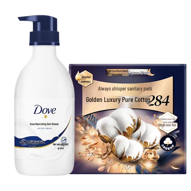 

Набор: Питающий гель для душа Dove и прокладки Whisper