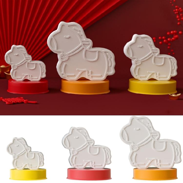 Silicone Horse Shaped Ornament Mold Desktop Decoration with Round Base Mould For Creative Handmade Enthusiasts