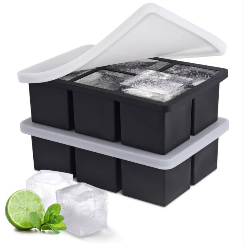 Food Grade Silicone Ice Cube Tray With Lid For Home And Commercial Use