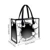 Cracked Effect Tote Bag Stylish Casual Shoulder Bag Large Capacity Shopping Handbag