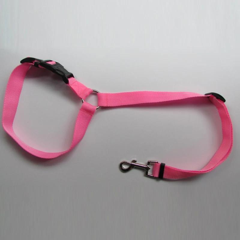 

Pet Dog Cat Car Seat Belt Adjustable Harness Seatbelt Pet Safety Belt Pet Leash Vehicle Seat Strap Dogs Travel Clip Pet Supplies розовый