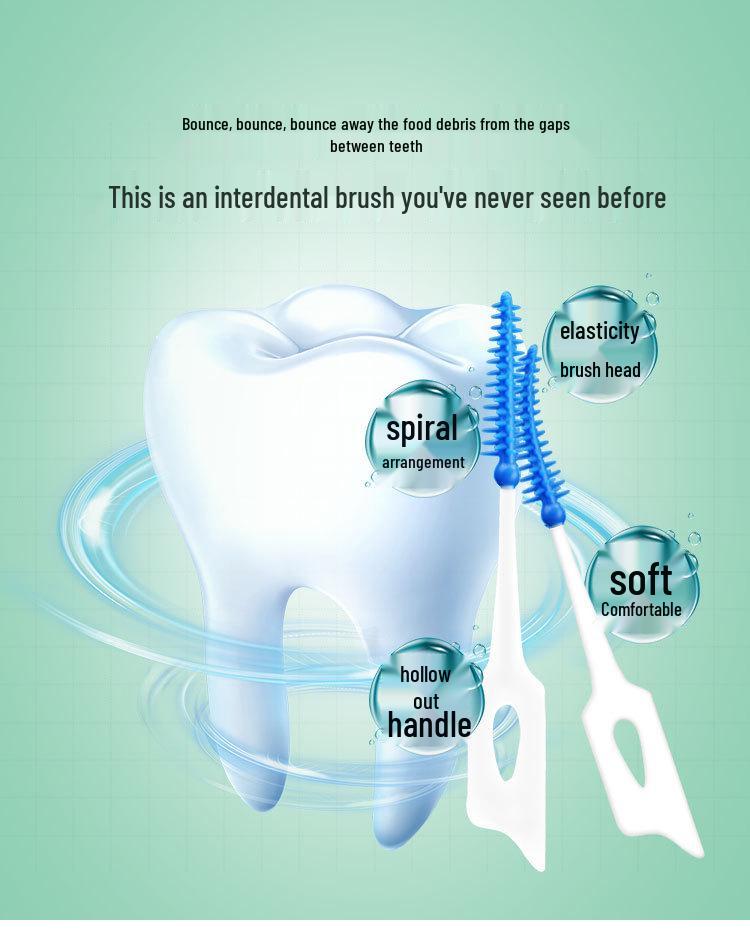 Interdental Cleaning Toothbrushes - 150 Pieces Soft Rubber Floss Picks for Adults & Kids