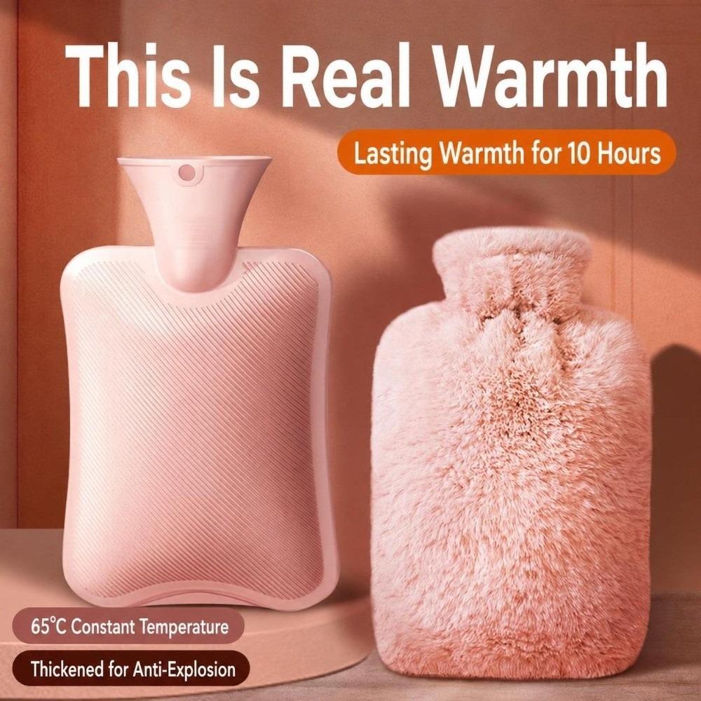 1000ml/2000ml Hot Water Bag Leak-proof Warm Water Bag Durable Hot Water Bottle Home Office