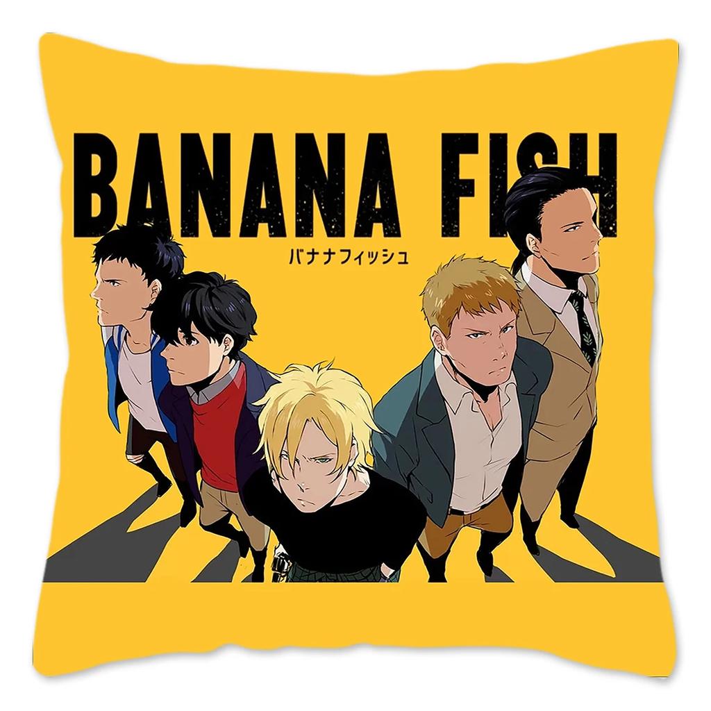 BANANA FISH Anime Cushion Cover for Sofa Throw Pillow Cover Home Decoration Polyester Pillow Case Japan Manga Housse De Coussin