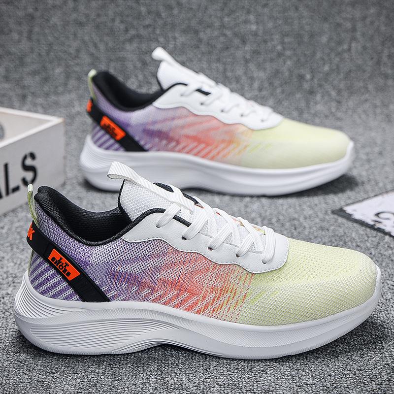 Men's Large Size 50 Running Sports Shoes Men's Foreign Trade Ultra-light Shock-absorbing Breathable Fly-woven Casual Shoes Manufacturer