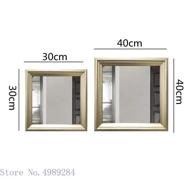 Glas Spiegel Quadratisch Goldener Rand Schminkspiegel Hintergrundwand Dekoration Kombination Anhänger Zimmer Wandhängende Dekoration
