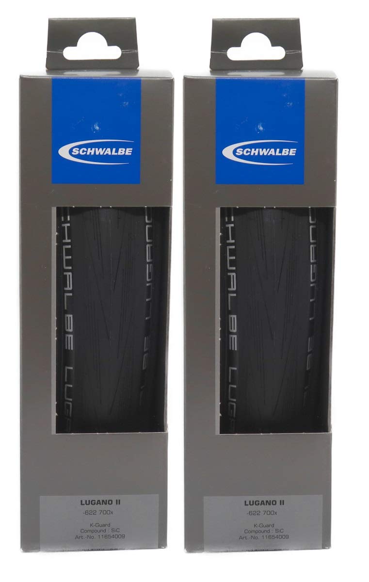 

Set of two Schwalbe Lugano II folding tires, 700c (700x23c, black) [Imported]