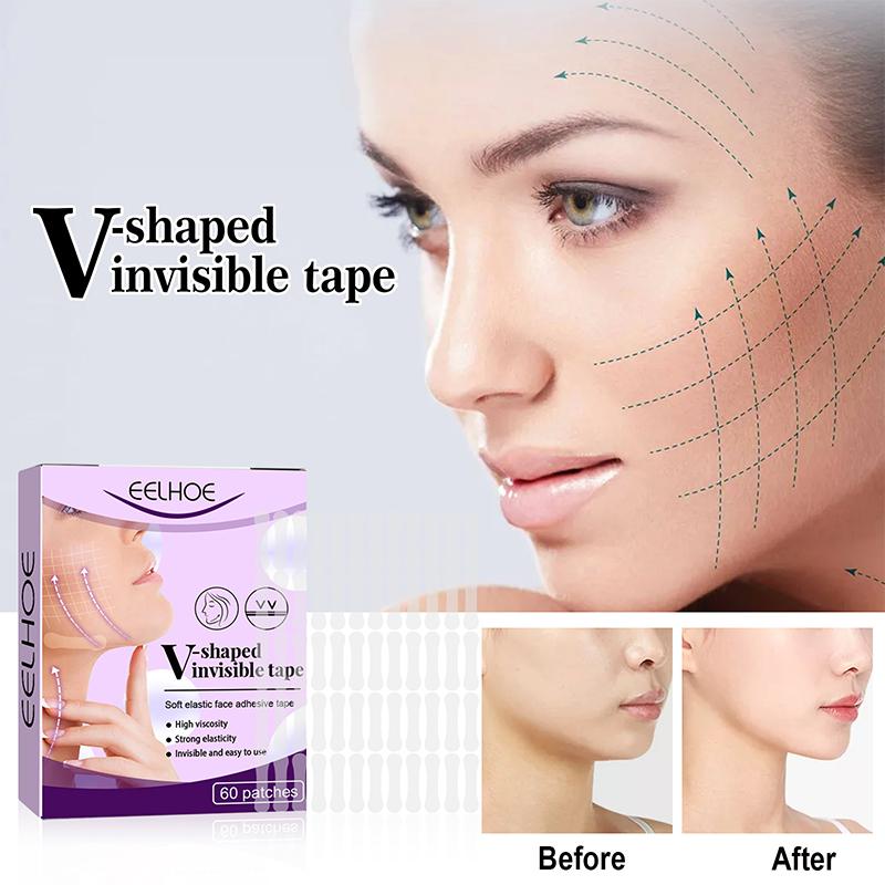 

60Pcs Thin Face Sticker Invisible Face Lift Patch Sticker V Face Breathable Anti Wrinkle Adhesive Tape Chin Lift Patch Skin Care one size