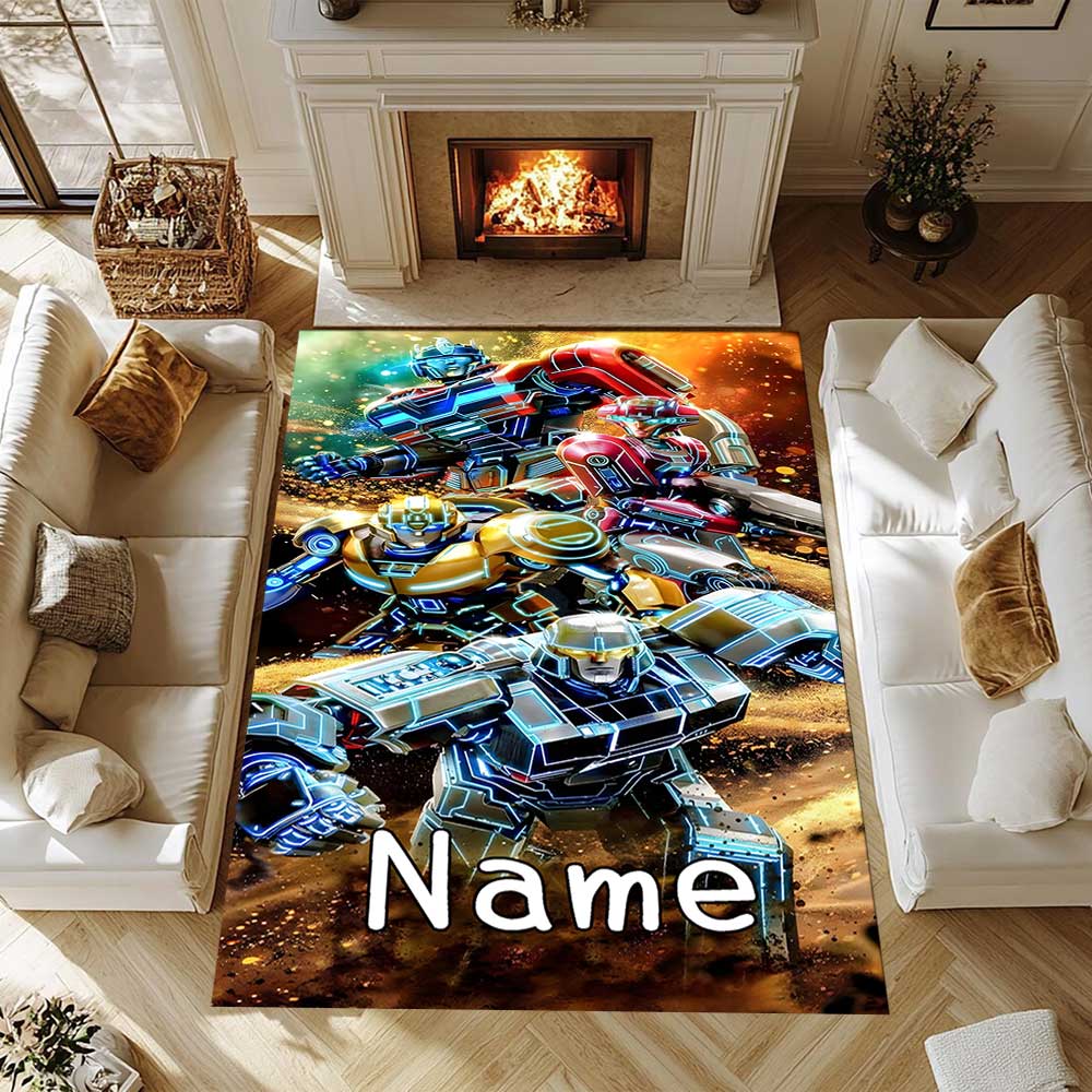 Transformers Fans (14) Customize your name rug, office chair cushion, home bedroom living room gift.