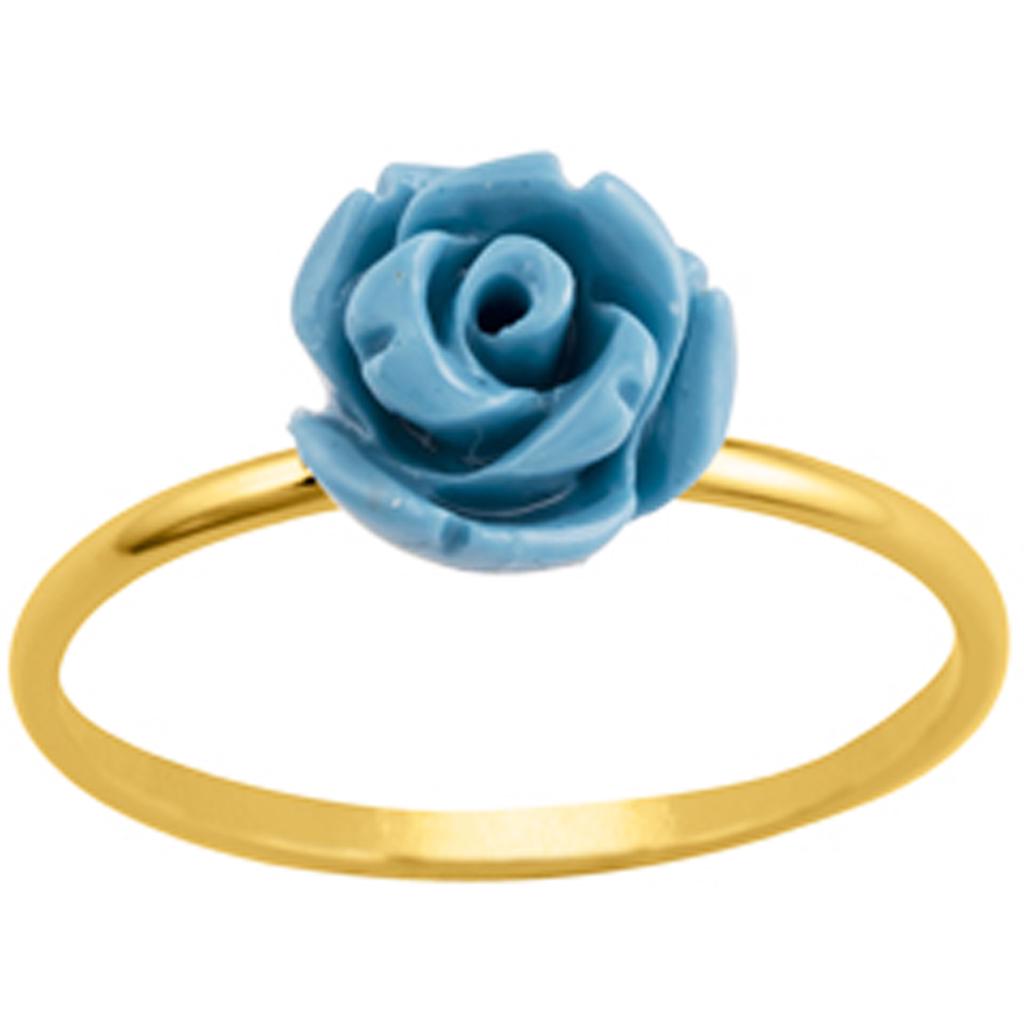 Gold Plated 'Rosa Romantica' Turquoise Gold Plated Ring