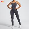 Nahtloser Hochelastischer Yoga-Jumpsuit mit Cross-Back-Design