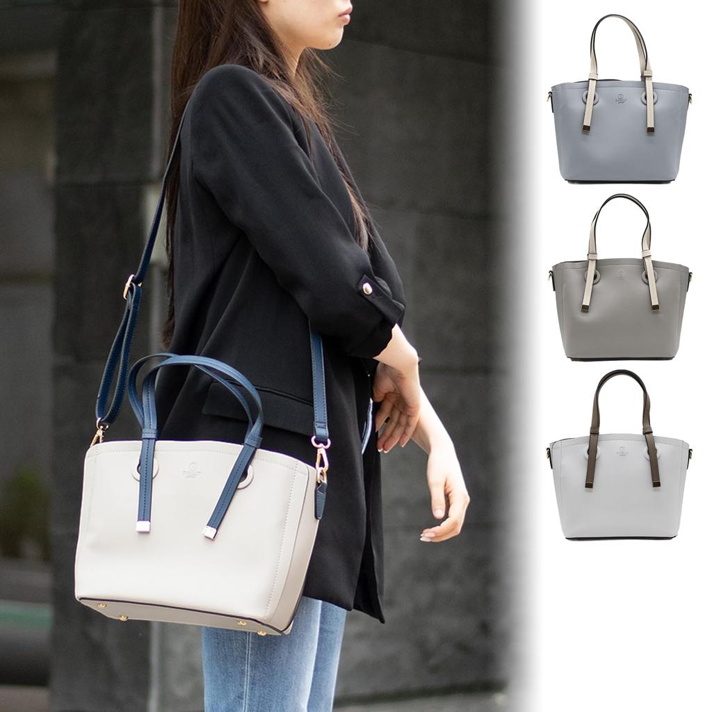 Sac fourre-tout pour femme Linle, Sac à bandoulière, Sac à main, Sac 2-en-1 avec poche avant, Sac de travail, Design simple, D.KELLY (956 Gris)