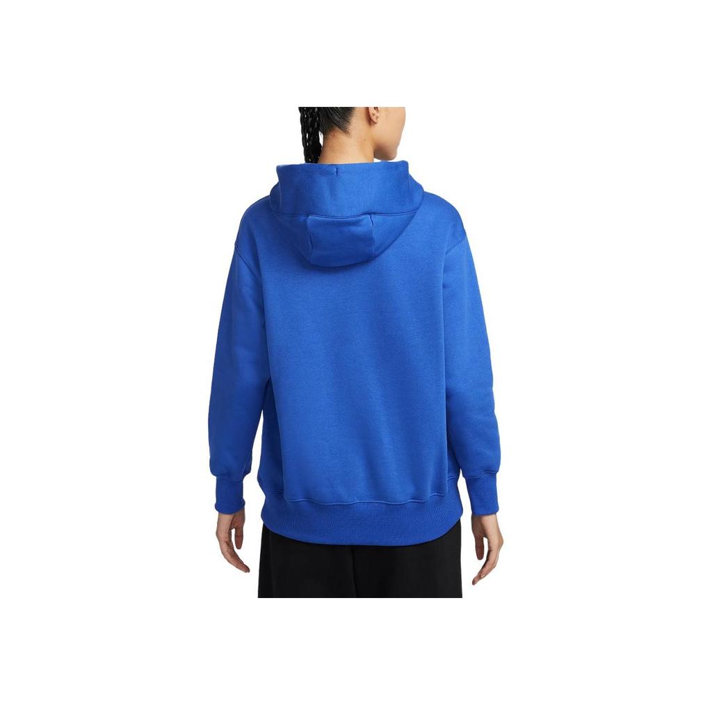 Nike Logo Embroidered Long Sleeve Loose Hoodie Women Hoodies Blue DQ5861-480