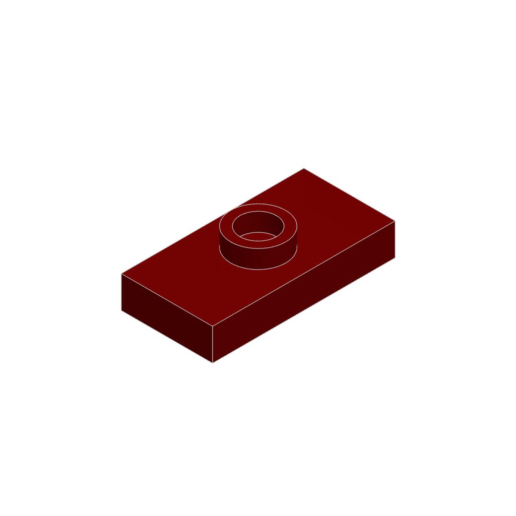 50pcs Building Blocks Modified 1x2 with 1 Stud and Groove Compatible with Major Brands 3794 MOC Bricks