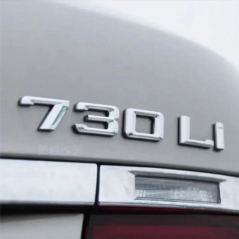 3D ABS Old Numbers Letters 730Li 740Li 745Li 750Li 760Li ABS Emblem for BMW 7 Series Car Trunk Nameplate Logo Sticker XM2