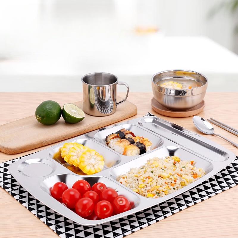 

ZISIZ Divided Stainless Steel Lunch Tray