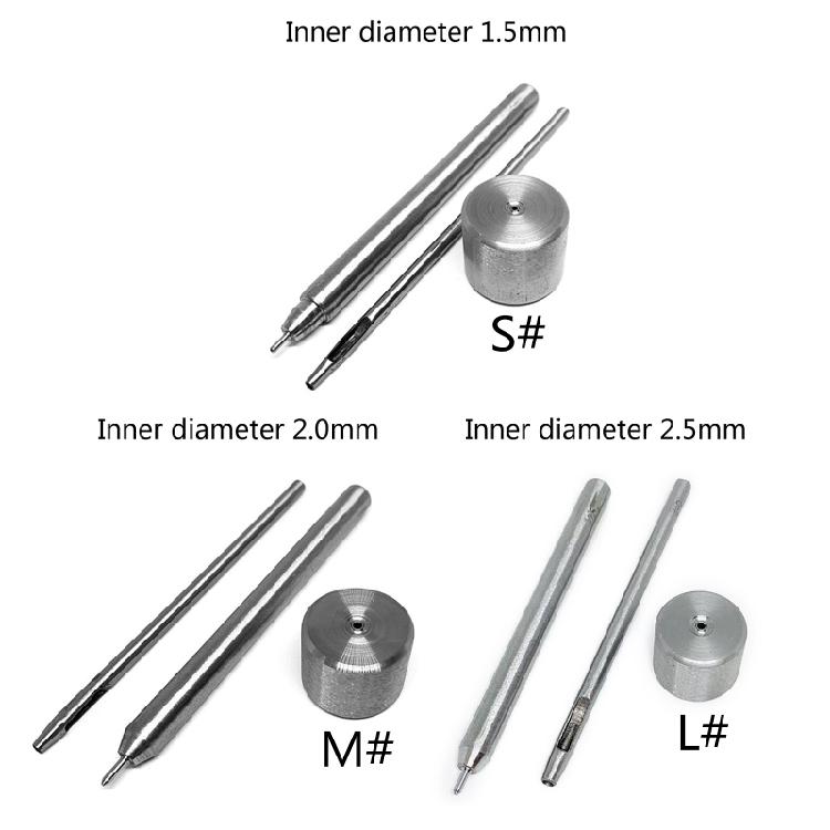 3-teiliges Ösen-Druckknopf-Installationswerkzeugset für Lederhandwerk Lochsetzung