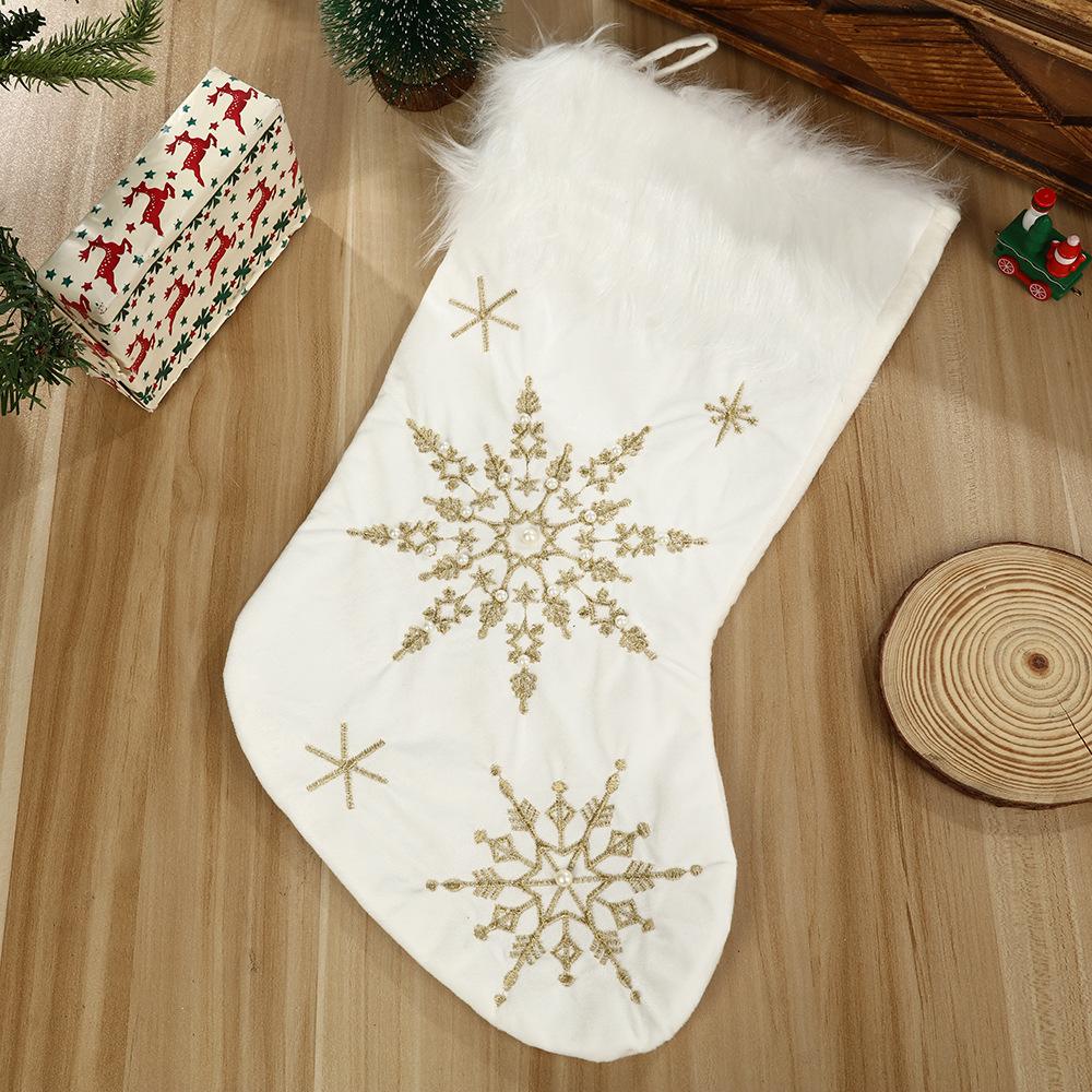 Creative Snowman Fabric Decorations, Christmas Gift Bag, Plush Fabric Snowflakes, Christmas Tree Ornaments, Socks