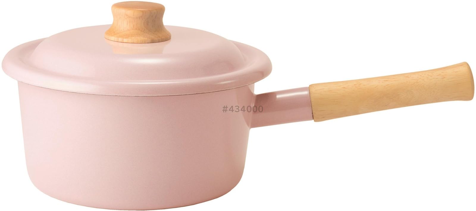 

Fuji Enamel Cotton Plus Ash Saucepan, 18cm, Pink, CTP-18S.AP