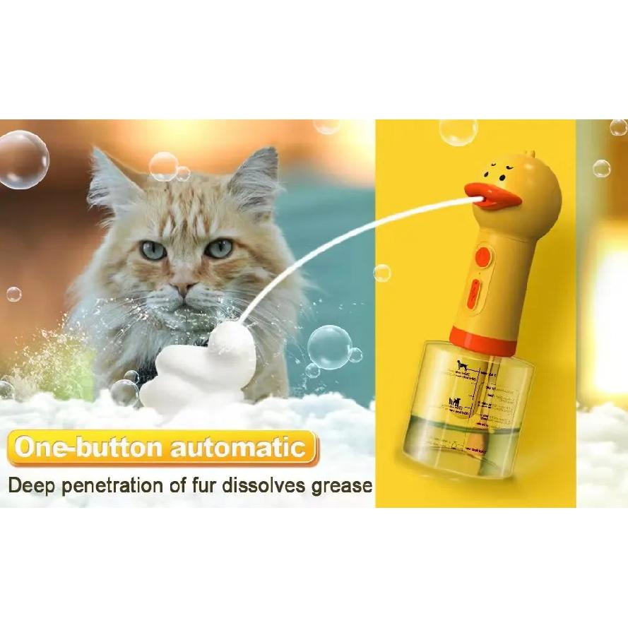 Yellow Duck Electric Foam Machine ,Handhold Automatic Soap Dispenser Foam Machine Launcher For Cat & Dog Bathing Pet Accessories