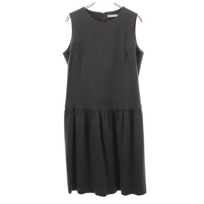 Theory Luxe Made In Japan No Sleeve Knee-length Dress 40 Brown Women Used