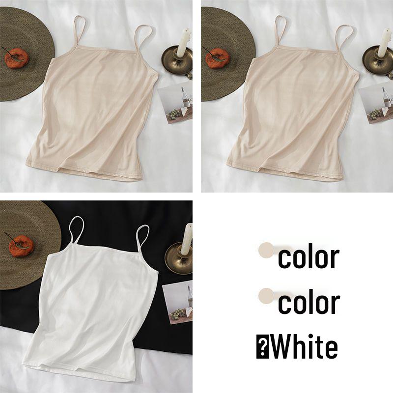 Women's Versatile Sleeveless Mid-Length Camisole - Thin Base Layer & Outerwear Top