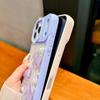 Capa de Celular Epoxy com Glitter da Apple com Laço para Modelos de iPhone 15, 16 Pro Max e 17 Air