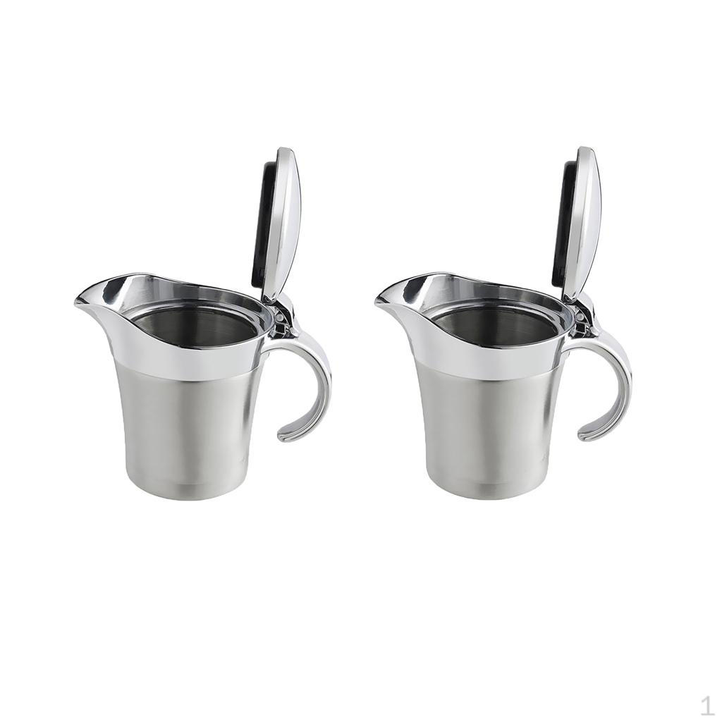 

Insulated Gravy Server Sauce Sesoning Jug Milk Thermal Boat 2x