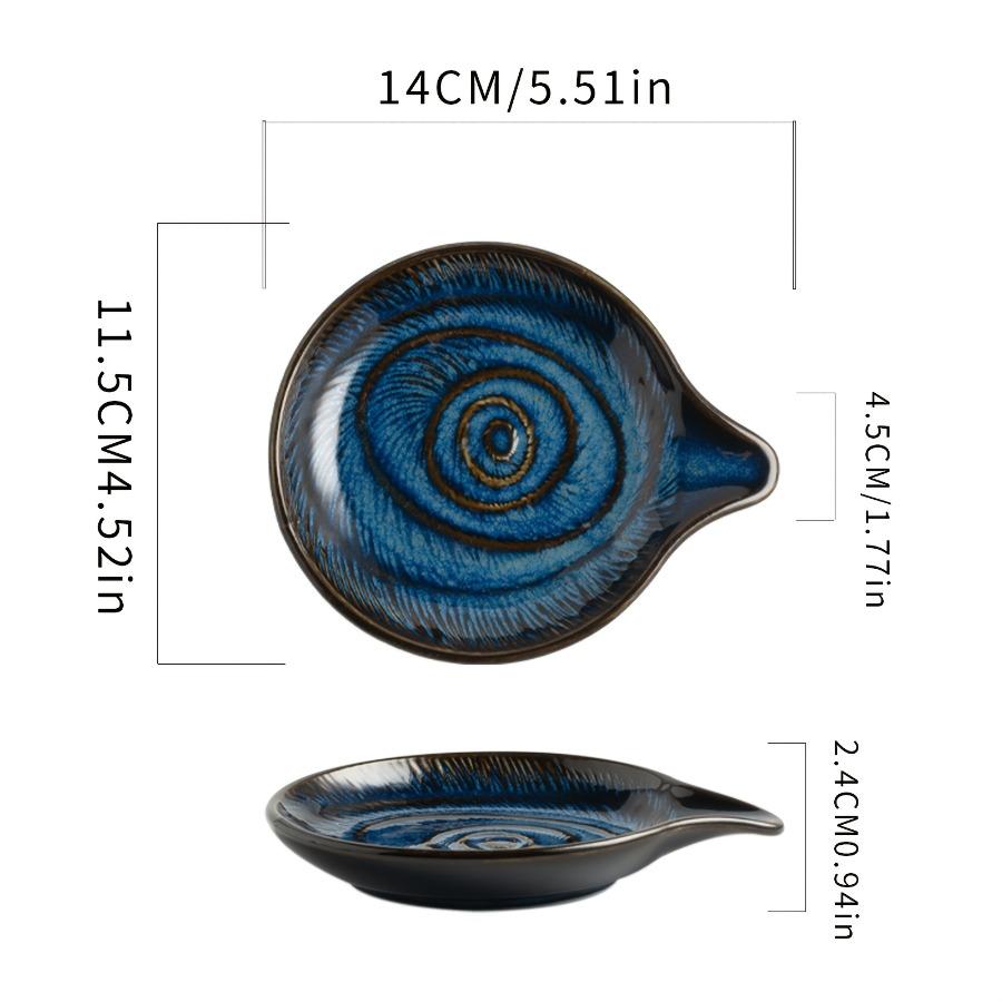 Kitchen Storage Spoon Holder in a Water Droplet Shape, Ceramic Long-Handled Spoon Rack, Suitable for Soup Spoons, Small Spoons, And Large Spoons