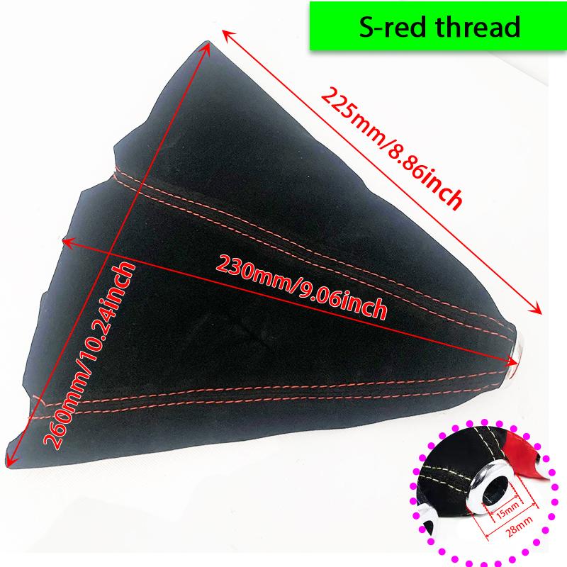 Car Gear Shift Collars PU Leather Carbon Fiber Car Gear Shift Knob Cover Shifter Boot Dust Cover Gaiter Accessories Universal