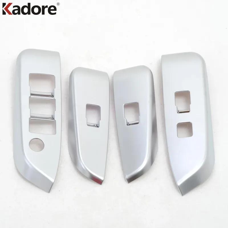 Car Interior Door Armrest Window Lift Switch Button Panel Cover Trim For Toyota Highlander 2015-2017 2018 Matte Accessories