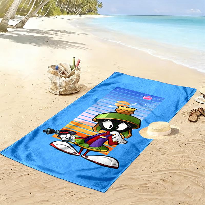 Martian Mayhem: Green Invasion beach towel beach Beach towel for vacation photos Absorbent bath towel quick-drying swim towel swim Fashion