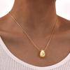 Elegant Heart-shaped Zircon Water Drop Necklace for Women,Stainless Steel Hammer Round Bead Chain Necklaces,Fashion Jewelry Gift