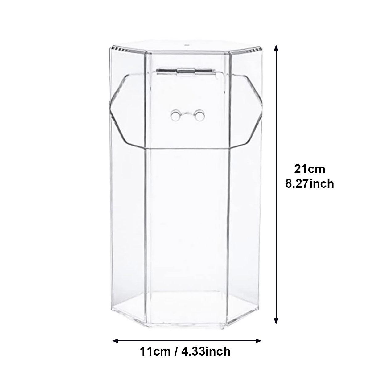 

Makeup brush storage box, simple transparent eyebrow pencil storage rack, with dust cover, used for bathroom and dressing table