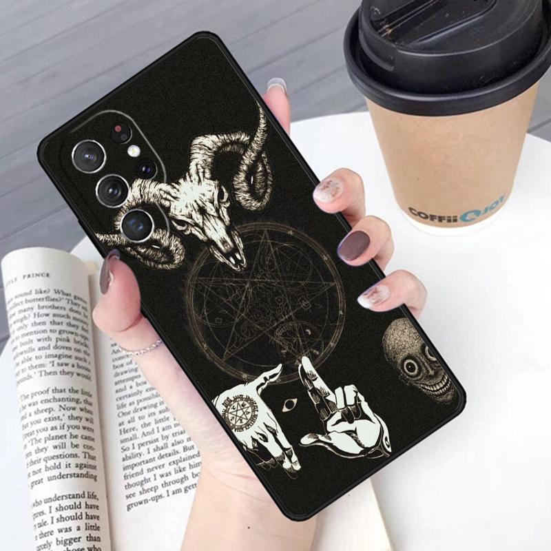 Devil Satan Phone Case Cover For Samsung Galaxy S24 S25 Ultra S21 S22 Ultra S10E Note 10 Plus Note 20 FE S23