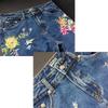Dámska móda Vyšívanie Džínsy s vysokým pásom Slim Fit rovné džínsy