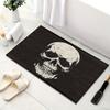 VIKAMA Halloween Horror Skull Carpet Door Mat Living Room Carpet Rug For Bedroom Black Floor Mat Anti-Fouling Dirt-Resistant