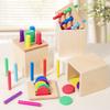 Joc de Clasificare Montessori Educație Timpurie Cutie de Clasificare cu Monede Cunoașterea Culorilor Blocuri de Potrivire a Formelor Material Didactic