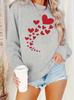 Women's Casual Red Heart Hoodie - Autumn/Winter Collection