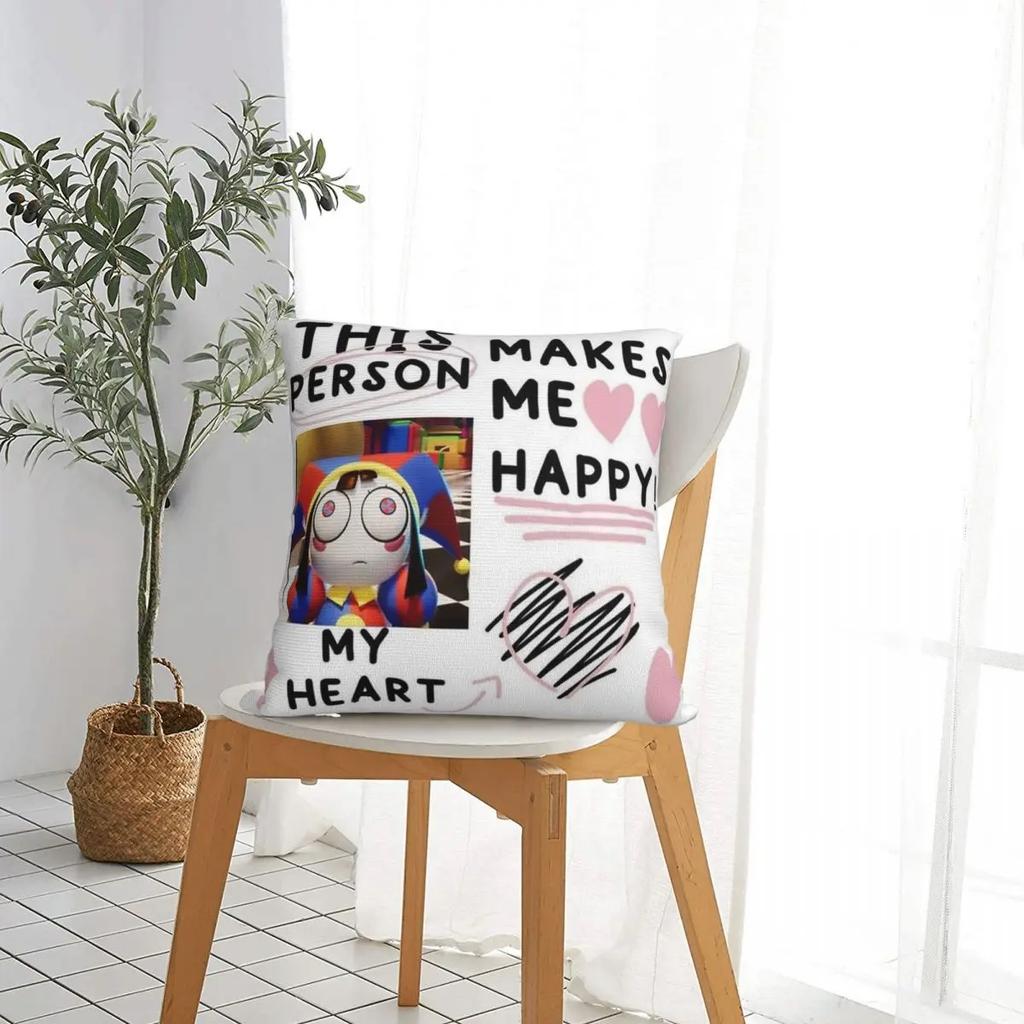 Pomni El Increíble Circo Digital Paquete Funda para Cojín Decorativo Cojín Casual Fundas para Cojín