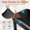 Thick PU Leather Bar Stool Cover Rectangular Waterproof Oilproof Saddle Seat Slipcover For Kitchen Dining Room
