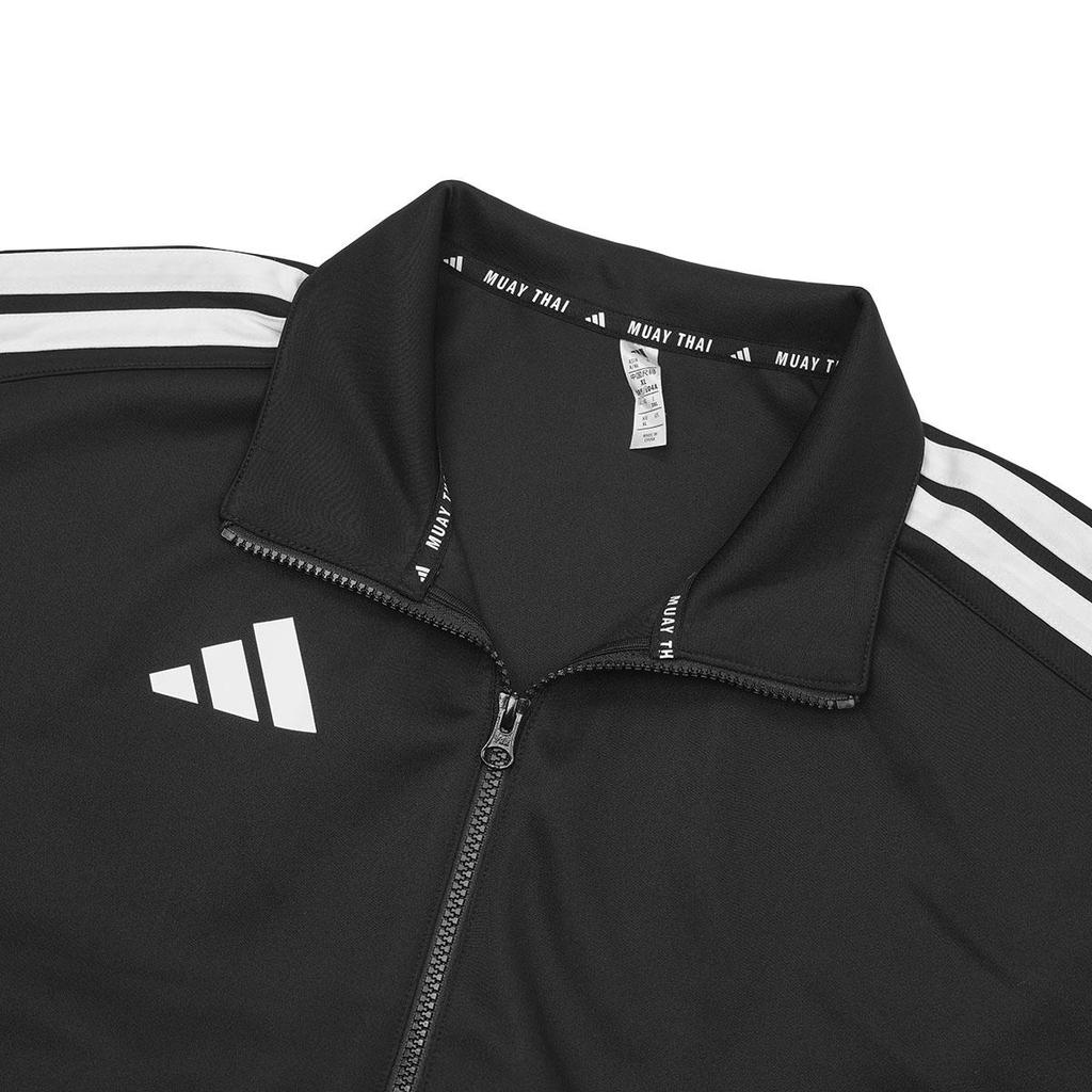 adidas Muay Thai Unisex Black Stand Collar 3-Stripes Track Jacket TR02NHJMT1-BW