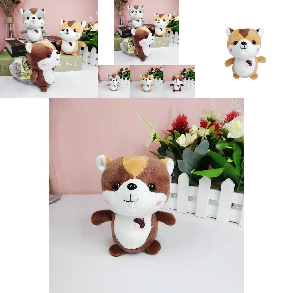 Cute Cartoon Squirrel Plush Keychain Soft Stuffed Animal Perfect For Bags And Gifts