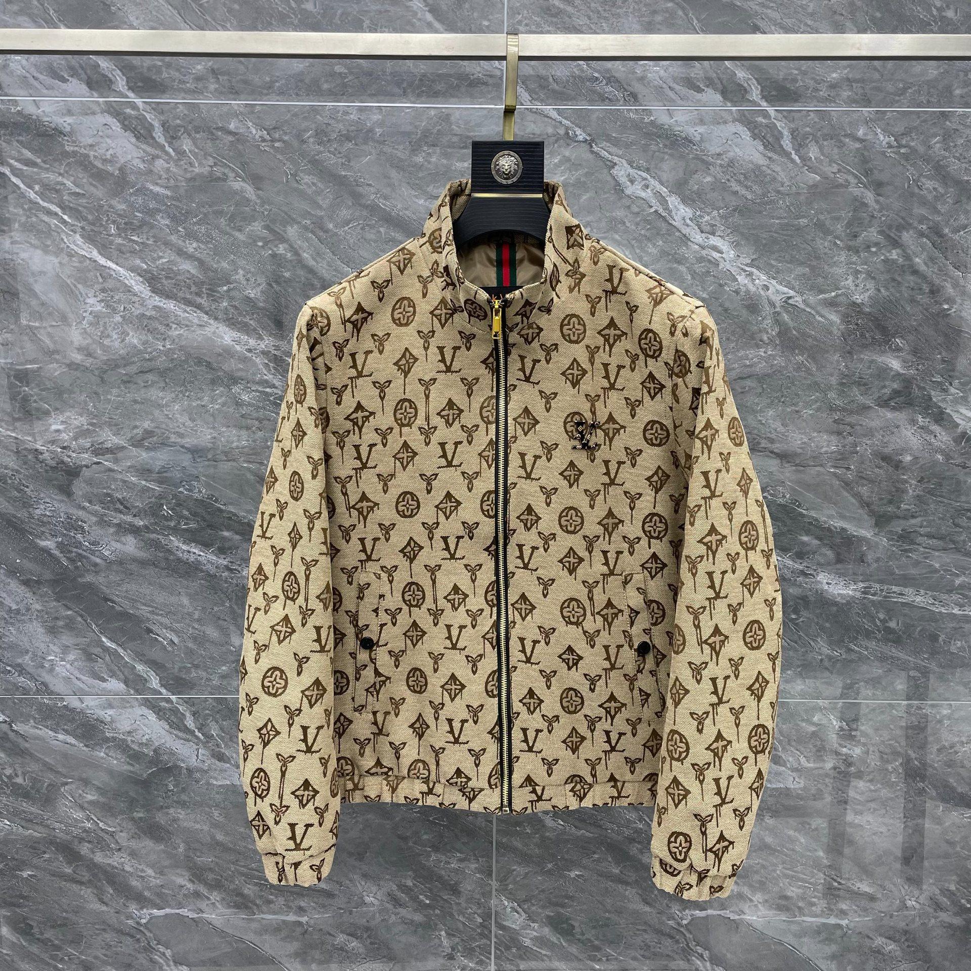 

Весенняя новая куртка с воротником-стойкой, приталенная, тонкая, вышитый топ для пресбиопии, мужская мода, универсальное пальто 5XL хаки