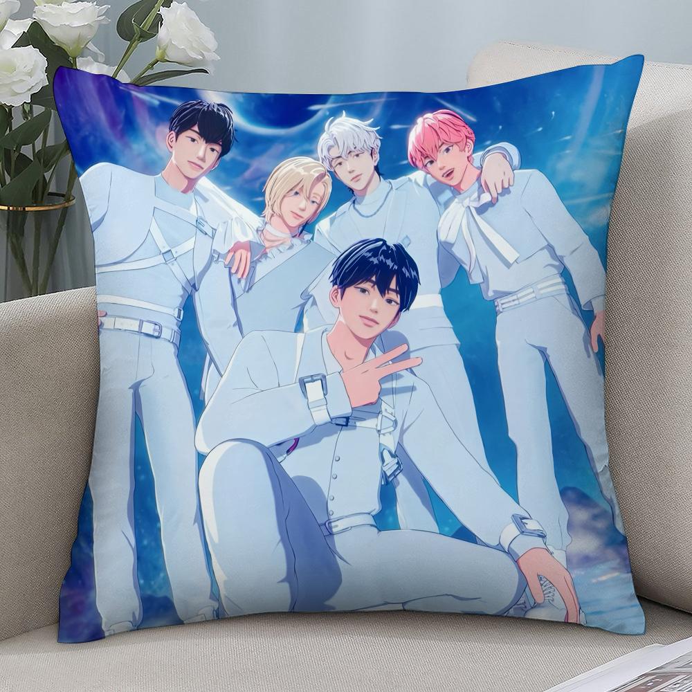 Kpop Style P-Plave Pillow Case 3D Print Polyester Fiber 40*40 Cm Home Sofa Throw Pillow Cover Decoration Festival Gift